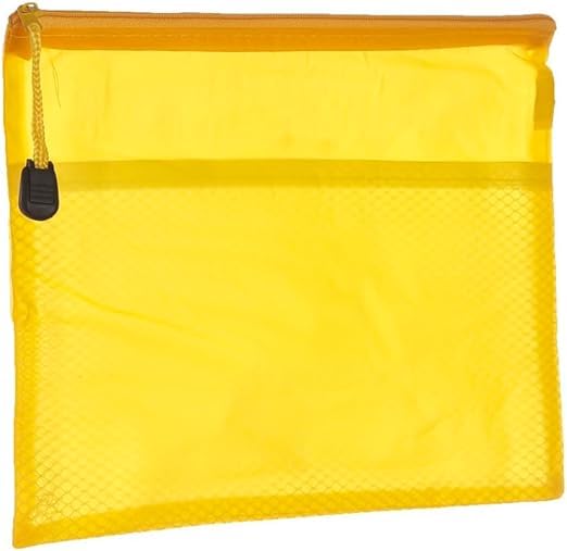 S-1001 Plastic Zipper File Folder - Waterproof, A6 Size, 1 Piece for Storage and Organization