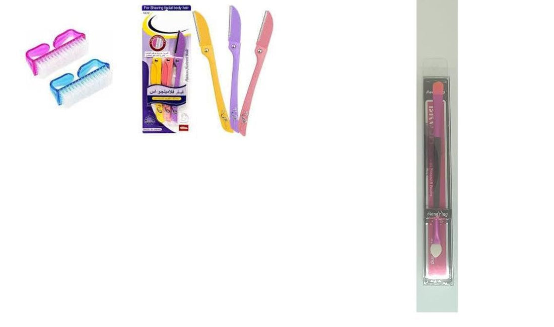 Grooming Kit 2 Pieces Nail Brush Rimmel Double Sided Shaving Flamingo Mousse 3 Pieces