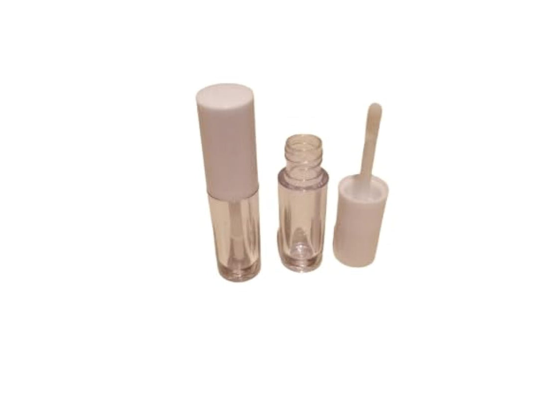 2 Pieces Empty Lip Gloss Refillable Lip Gloss Containers 2ml Mini Mini Travel Bottle (White Cap)