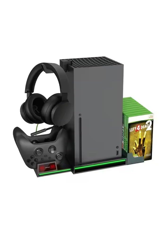 DOBE TYX-1622 Multifunctional Stand Compatible with Xbox Series X, Controller Charger, Disk Storage