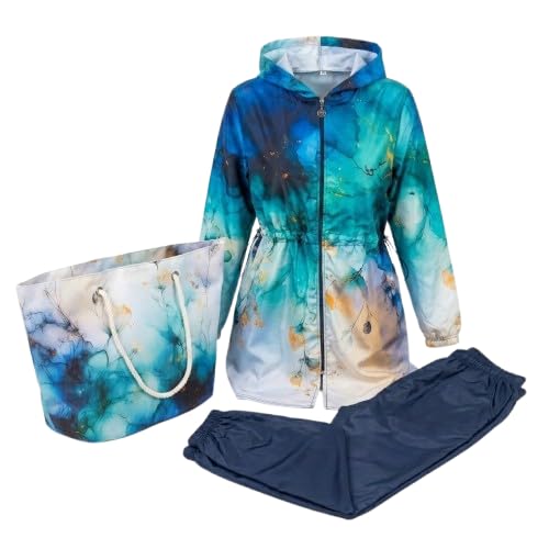 Waterproof Hijab Swimsuit - Modest Design Elastic Quick Dry - Practical Swimwear for Beach Summer Activities + Beach Bag WP.33