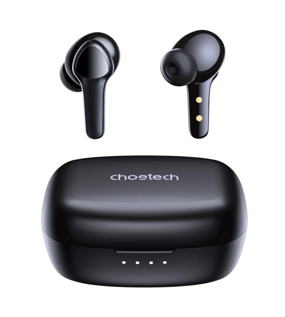 Choetech Choebuds Pro TWS ANC ENC Earphone, 6 Mics, Big Bass, Clear Calls, Multi-Mode Noise Cancelling IPX7 Water-Resistant,Black + 18 Local Warranty Headphones Headset Wireless Earbuds