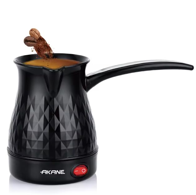 AKANE Electric Coffee Pot 500W A.157 – Portable Coffee Maker with Fast Heating, Compact Design, Easy Pour Spout, Ideal for Home, Office & Travel, black