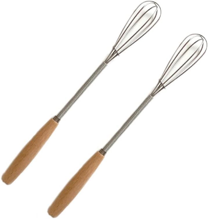 Stainless Steel Mini Hand Whisk with Durable Marble Pattern Handle Manual Egg Beater and Coffee Mixer Portable Kitchen Tool for Frothing and Mixing