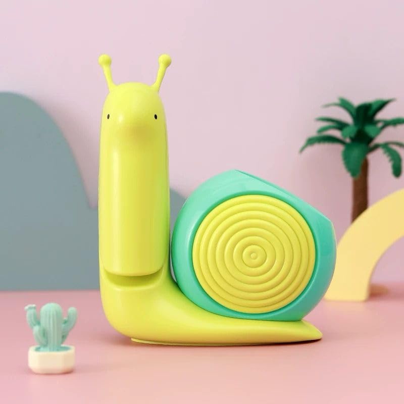 Cute Snail Night Light Lamp, LED Desk Lamp for Kids Room (Green)