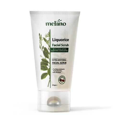 MelanoPharma Liquorice Facial Scrub, Extra Whitening, Dual Action Cleansing and Exfoliating, 150gm