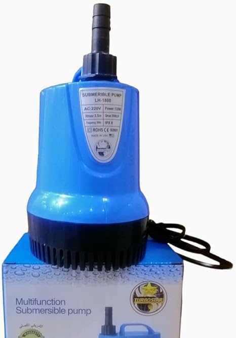 Pump, 130W Submersible Water Pump, Super Quality Bottom Suction Pump, Multifunctional for Pond, Aquarium, Aquarium, Fountain, Waterfall
