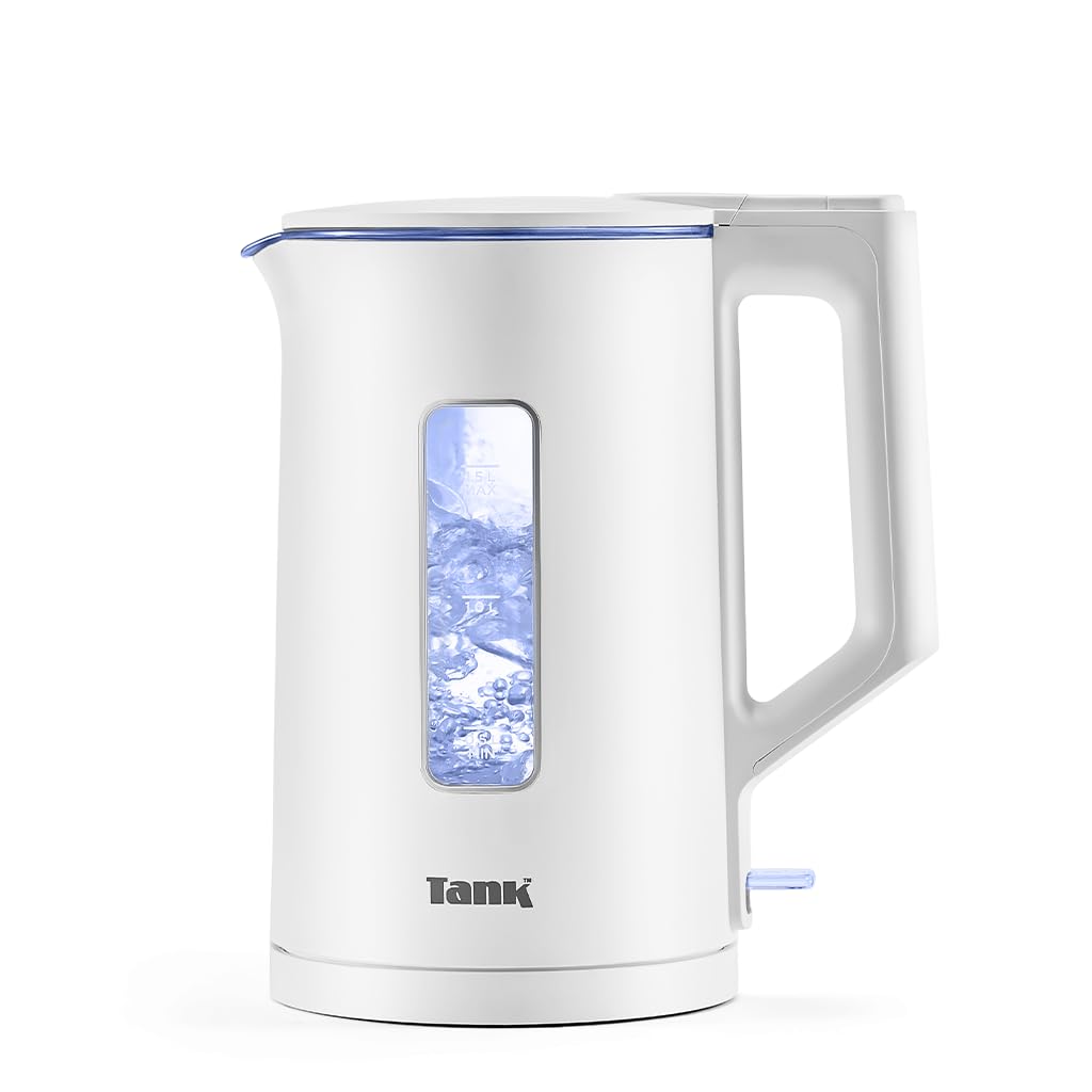 Tank Safe Touch Glass Kettle, 1.5L Capacity, 1500 Watts, Silver Frame, DG-2338S - 2 Year Warranty
