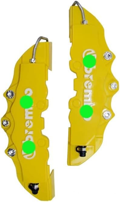 Nesmah Store Car Wheel Disc Brake Cover, Suitable for Car Modification and Car Brake Pad Rear Drum Brakes, Sports Clipper Cover Decoration Brake Cover- (Medium 24cm, Yellow)