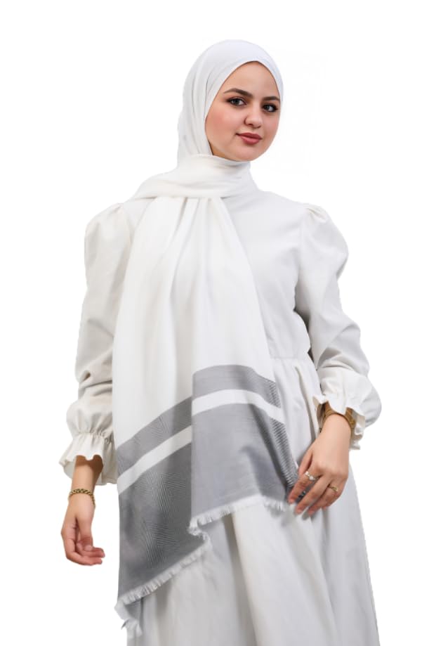Signature Timeless Luxury Ultra Soft Breathable Premium Pure Cotton Veil With Elegant Silky Smooth Finish – Lightweight & Comfortable – Off-White & Yellow 80x200cm