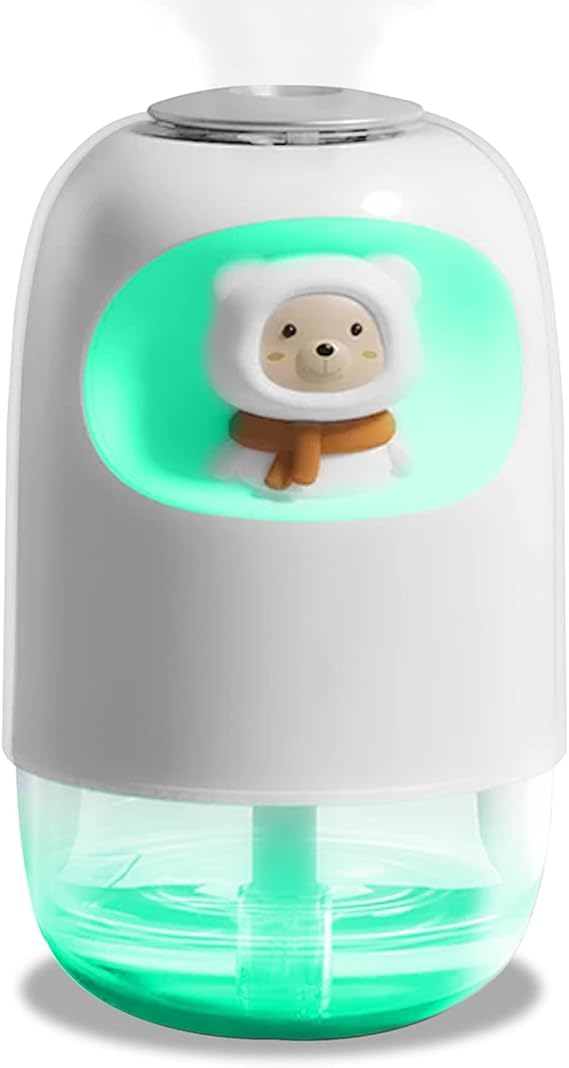 Ushop Humidifier 7 Color Night Light 250ml USB Humidifier for Desktop Car Home Travel Auto Shut-Off Super Quiet