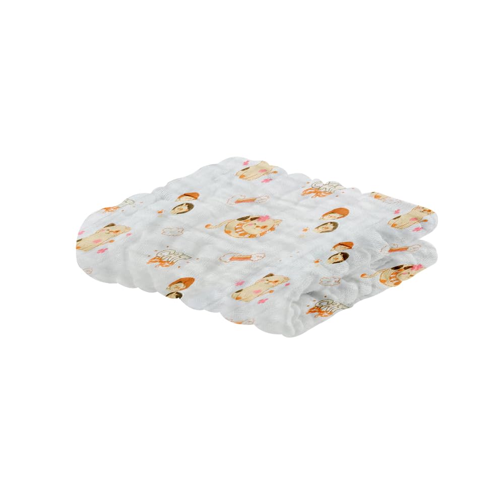 MARGOUN Baby Muslin Washcloths Soft Face Cloths for Newborn 30 * 30 cm, Absorbent Bath Face Towels, Baby Wipes, Burp Cloths or Face Towels (A04)