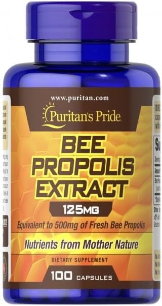Bee Propolis 500mg | 100 Capsules | Natural Immune Support Supplement | Non-GMO, Gluten Free | Traditional Wellness Formula from Bee Products | 100 Servings
