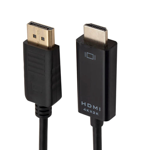 4K DisplayPort to HDMI Cable - Black (1.5m)