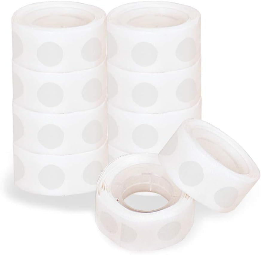 Peel-and-Stick Adhesive Circles for Balloon Decorations, Removable, Non-Messy, Perfect for Weddings, Birthdays, and Parties, 10 Bags