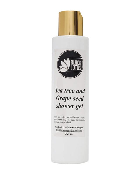 Black Lotus Shower Gel Tea Tree & Grape Seed for Oily Acne Prone Skin, 250ml