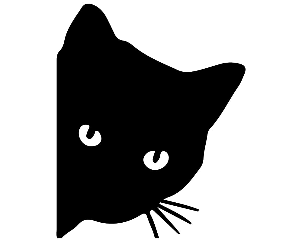 SM4U Black Cat Silhouette Sticker