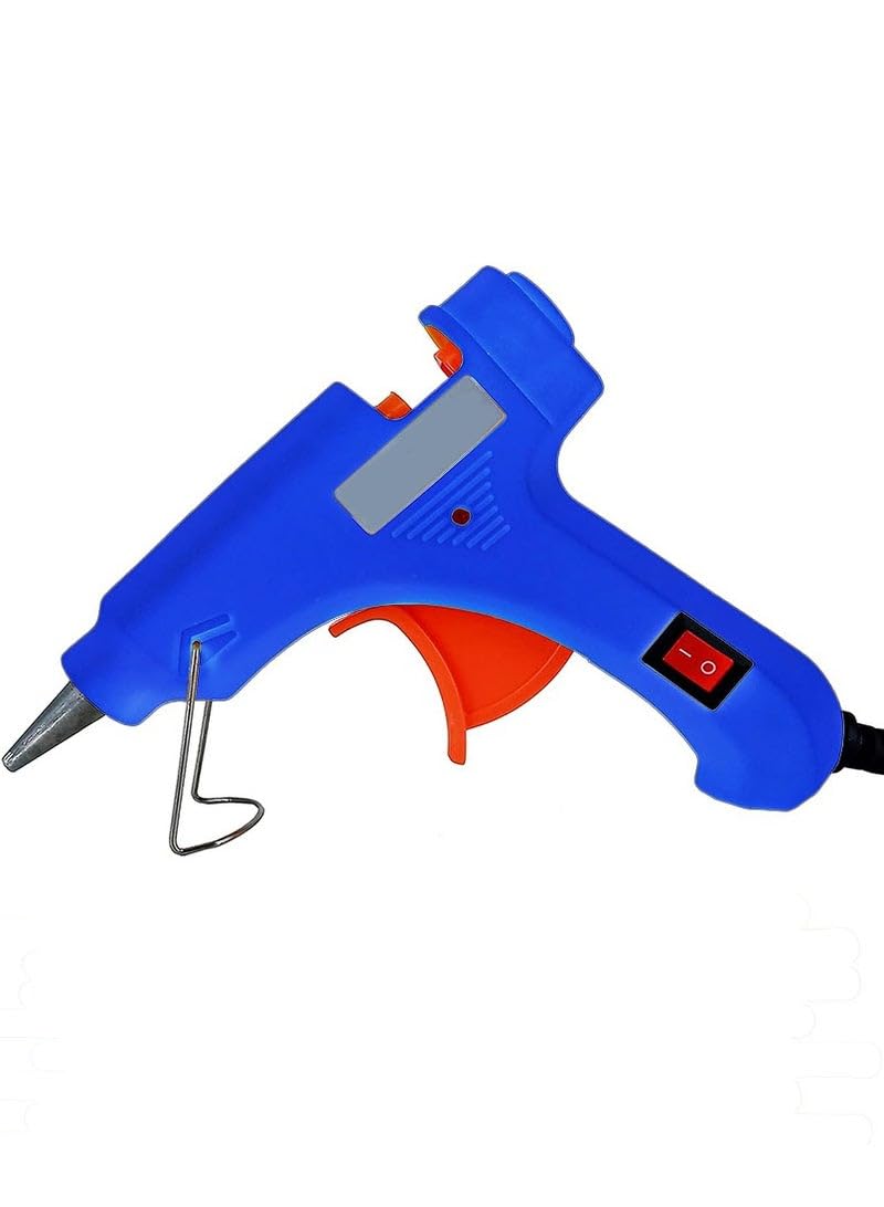 Hot Melt Glue Gun with 20W Triple Power, Fast and Practical for Arts and Crafts, Home Stamping, Toys, Repairs and Craft Projects - blue