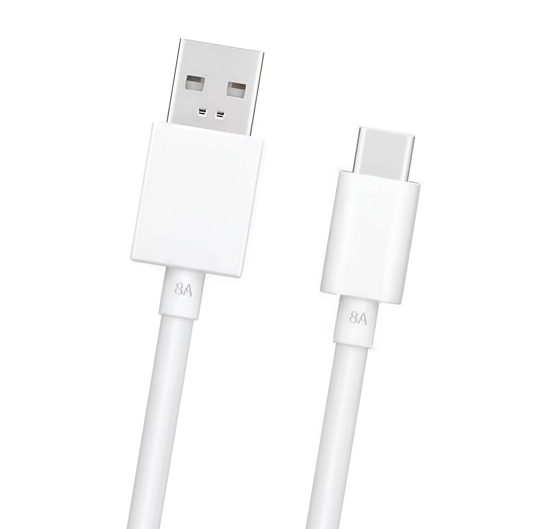 Super Dart/Super VOOC/Warp Charge/Dash Charge/SuperVOOC cable ; Very Fast mobile Charging Cable (White 8A(80W/100W))