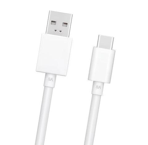 Super Dart/Super VOOC/Warp Charge/Dash Charge/SuperVOOC cable ; Very Fast mobile Charging Cable (White 8A(80W/100W))