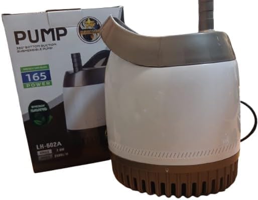 Submersible Water Pump, 165W, 2500L/H Flow Rate, 2.8m Lift Height, for Aquarium, Hydroponics