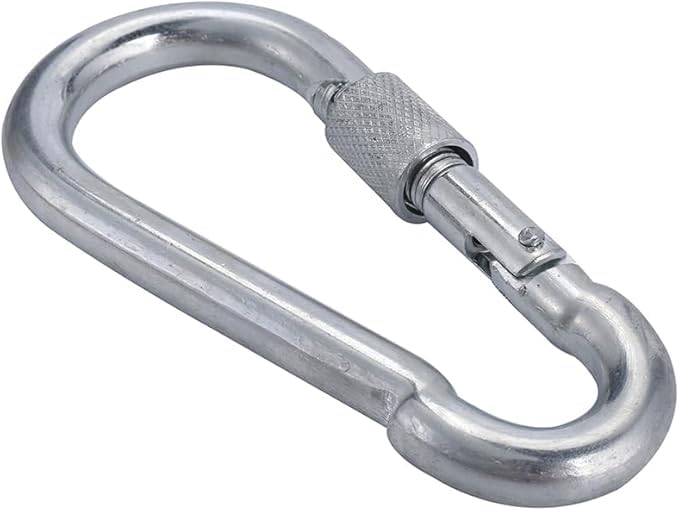 BMB Tools Carabiner Snap Hook with Screw Lock 8cm Thickness 80mm | Heavy connections Can be Used to Connect Swings, Key Chains, and Outdoor Camping Tents. Can be Connected to Form a Long Chain