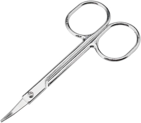 Stainless Steel Curve Scissor Small Eyebrow Nose Hair Scissors Cut Manicure Facial Trimming Tweezers Makeup Tool Moustache Scissors curve Clipper, Pedicure,Menucure,N