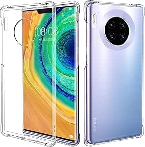 Transparent Protective Case For Huawei Mate 30 Pro, Flexible TPU Silicone Back Cover, Shockproof and Scratch-Resistant, Slim and Supports Wireless Charging.