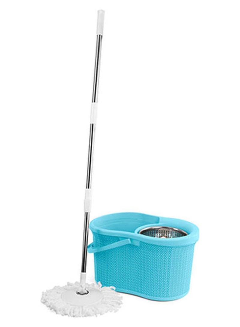Helal & Silver Star Palm Bucket with Spin Metal Wringer Turquoise