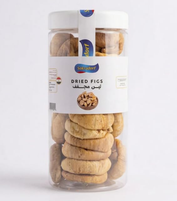 Sokradorf Dried Figs, Natural Sweet Fruit Snack, 300g, Soft Texture, No Added Sugar, for Desserts Salads Baking