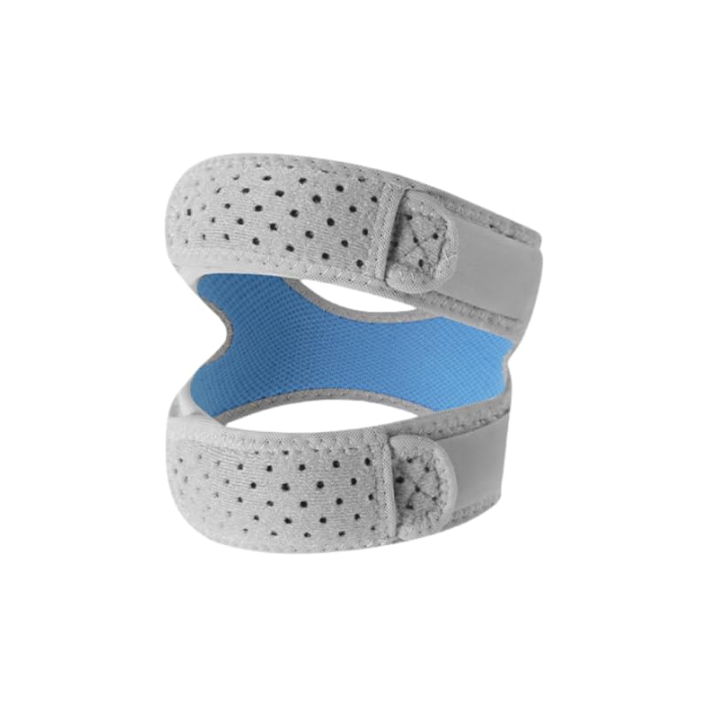 Patella Knee Strap, Adjustable Knee Brace (3D Silicone Insert) for Men & Women, KneeJoint Pain Prevention & Relief & Patella Stabilizer Support for Running, Riding, football, Hiking (Gray)