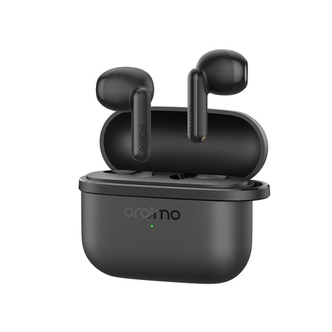 Oraimo OTW-324S SpaceBuds Air True Wireless Earbuds with Half-In-Ear Comfort and 38-Hour Playtime - Speed Black