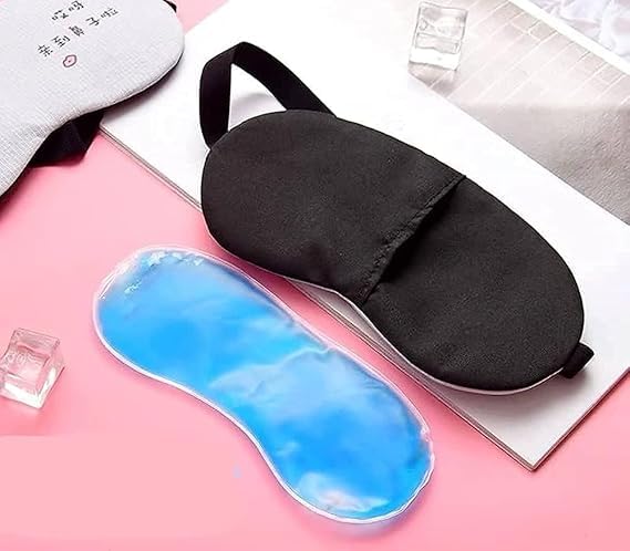 Jalsa Cooling Gel Eye Mask – Reusable Relaxing Eye Mask for Puffy Eyes, Dark Circles Relief & Stress Reduction, Hot & Cold Therapy Gel Eye Pad for Sleep & Skincare Use