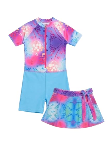 Girls Swimsuit - Comfortable Lightweight Quick Dry High Stretch Swimwear for Beach, Pool, Trekking (Code 408)