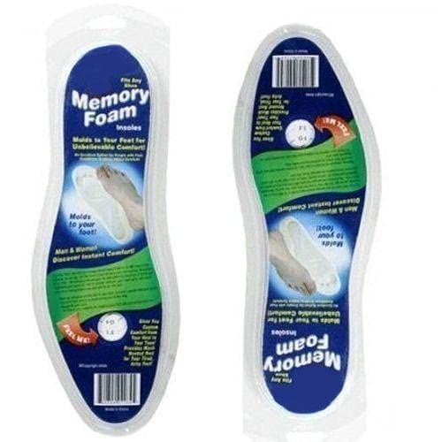 Generic Memory Foam Comfort Shoe Inserts - White, Unisex, One Size