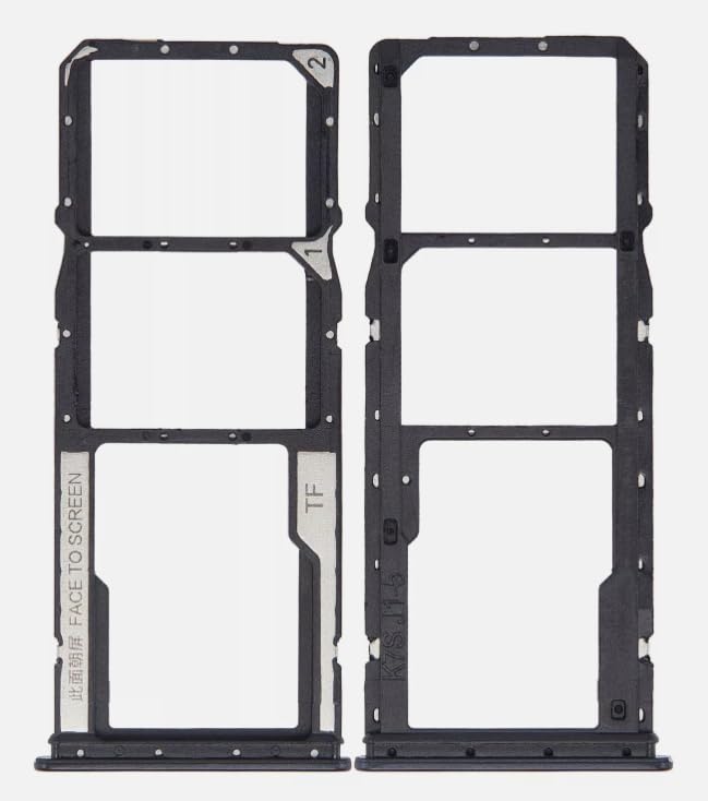 Generic SIM Card Tray Phone Replacement Line House Compatible with Xiaomi Redmi Note 11 Generic Replacement (Black)