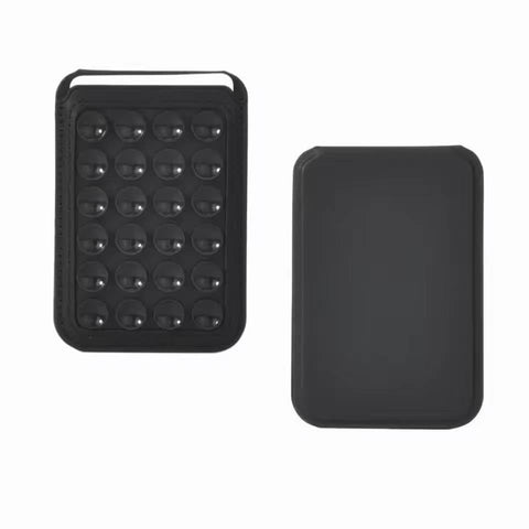 Card Holder Wallet for Magsafe, Wallet Stand Phone Leather Magnetic Card Holder for iPhone Series 16/15/14/13/12 and MagSafe Phone Case (Suction Black)