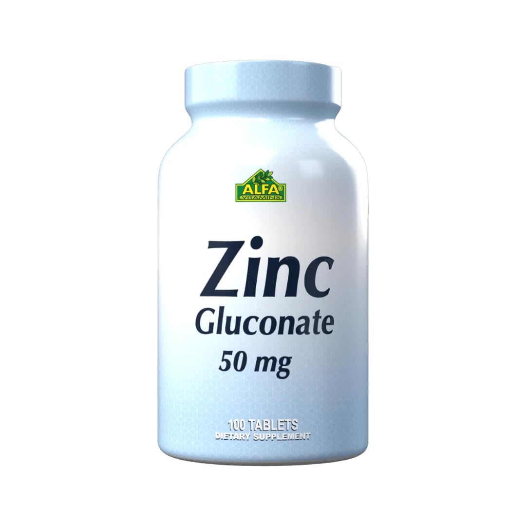 Premium Zinc Gluconate 50mg – 100 Tablets Essential Mineral Bundle with Practical Pill Box – High Purity Standardized Active Formulation Engineered for Daily Routine Balance