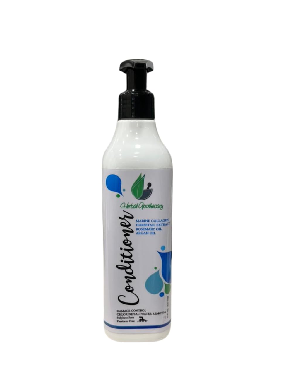 Herbal Apothecary Marine Collagen Hair Conditioner, Horsetail Extract, Rosemary Oil, Argan Oil, Frizz Control, Chlorine & Salt Removal, Paraben & Silicone Free, 300ml