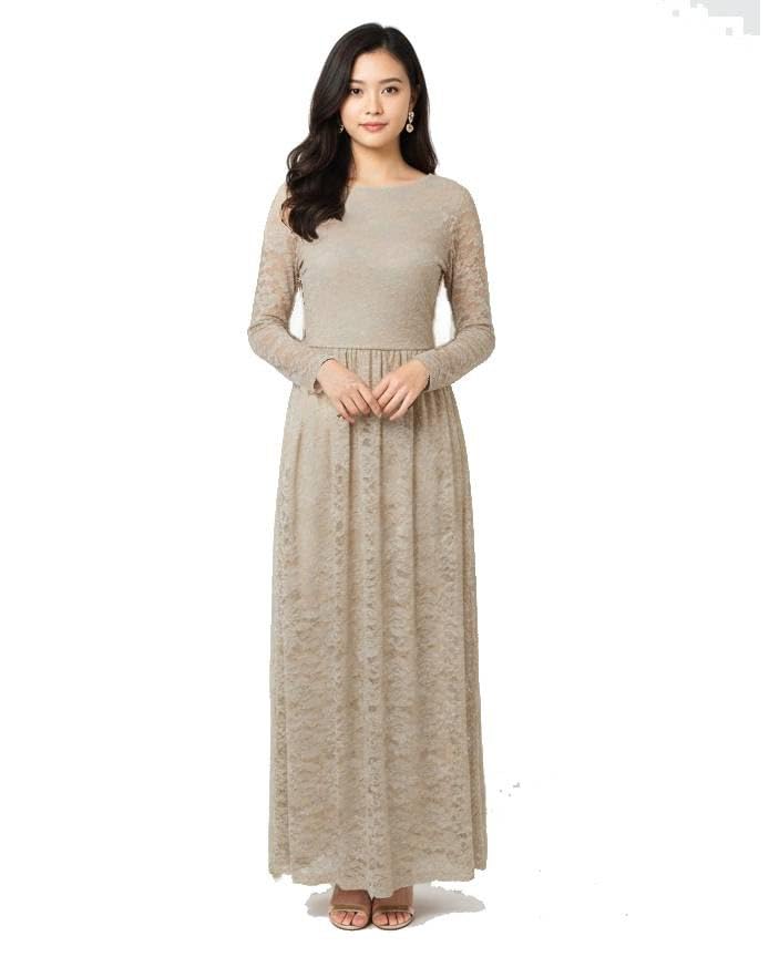 Long Sleeve Lace Lining Dress