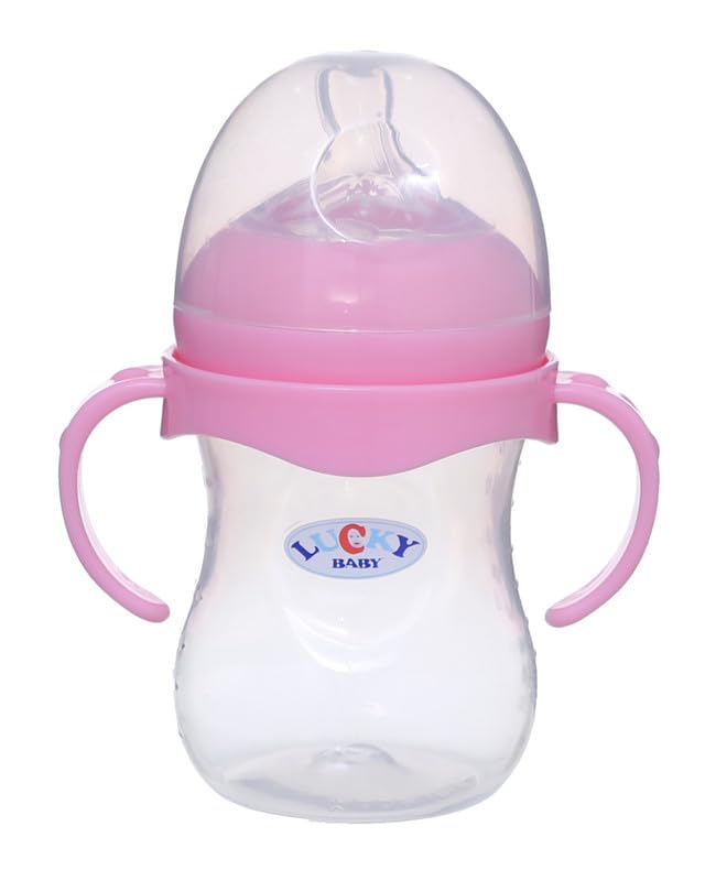 Feeding Bottle With Handle 180 Ml, Pink DR-A-417