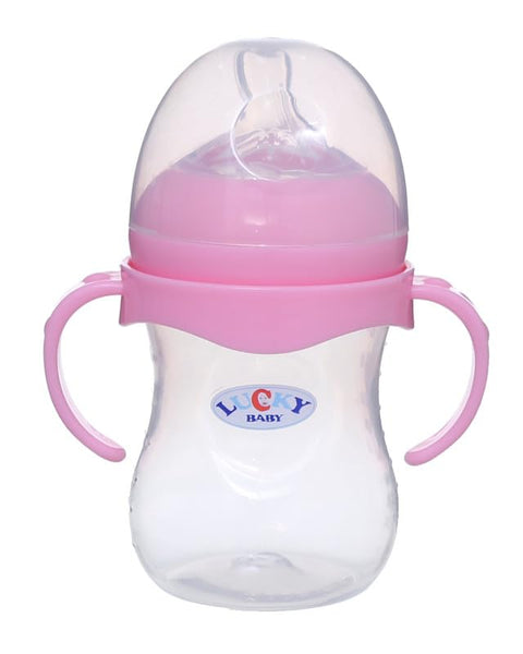 Feeding Bottle With Handle 180 Ml, Pink DR-A-417