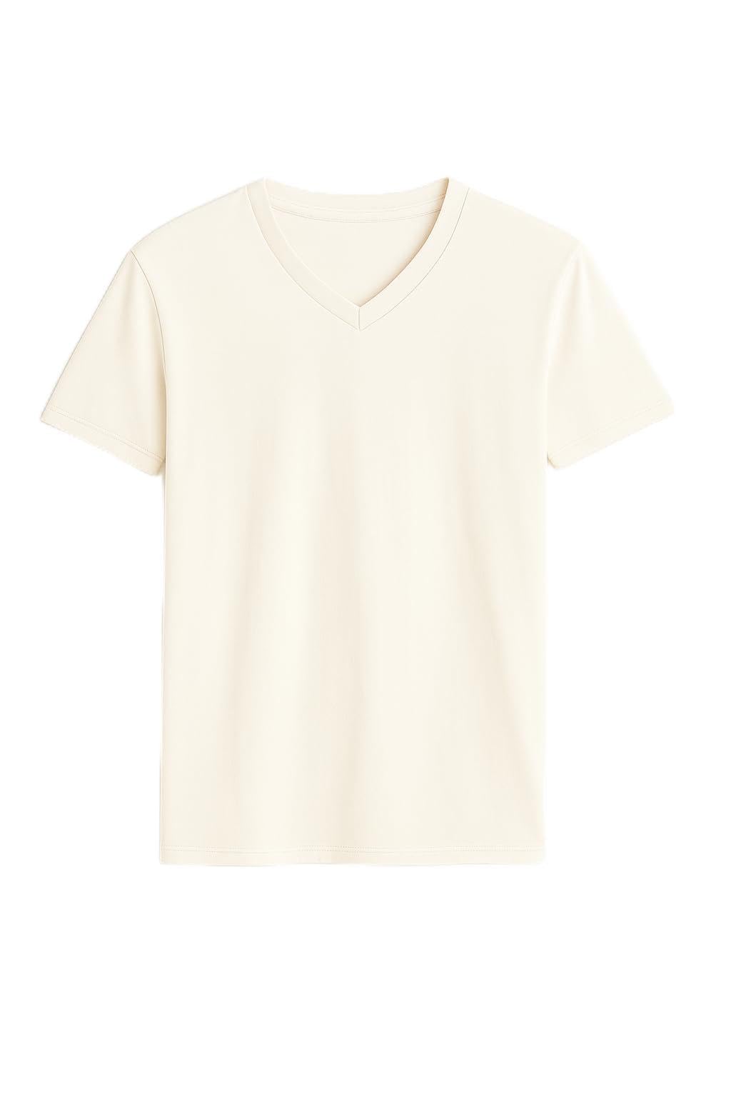 ISTANBUL MODEL Men’s V-Neck T-Shirt, Short Sleeve Plain Tee, 95% Cotton & 5% Spandex Stretch, Classic Fit, Pack of 1