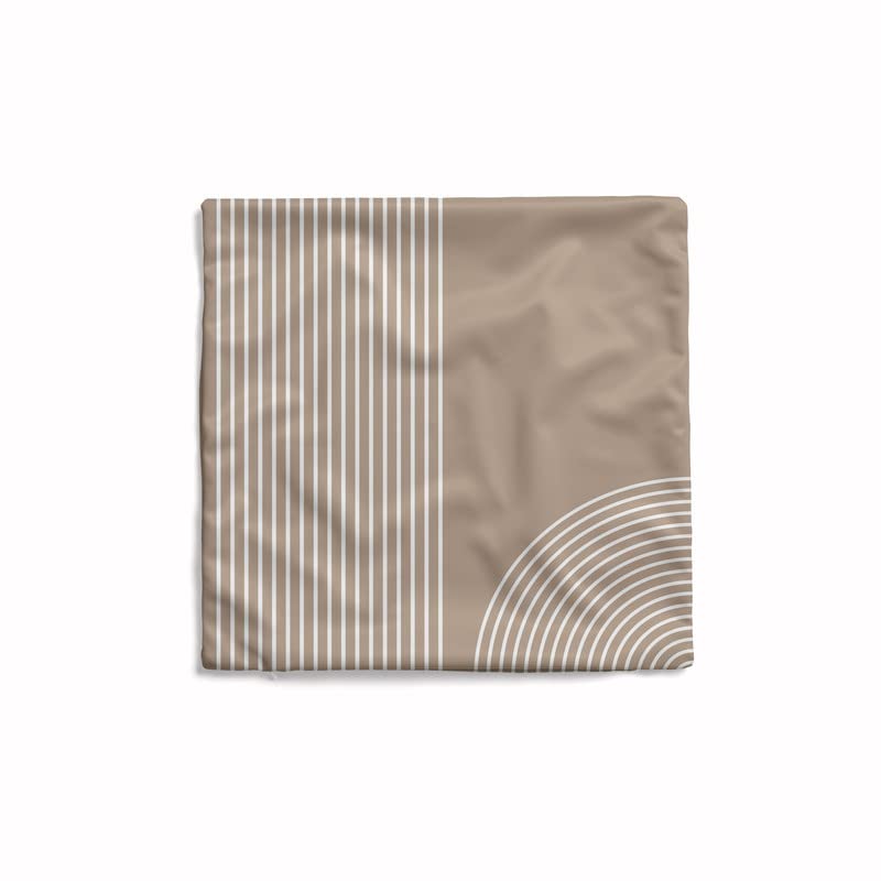 ART MOOD HOME Lynn 2 Cushion Cover canvas Beige * White 40W x 40L CM