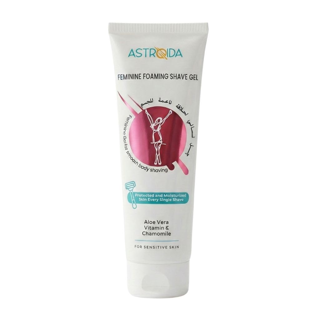 Astroida Feminine Foaming Shave Gel 120ml with Protected and Moisturized Skin Every Single Shave