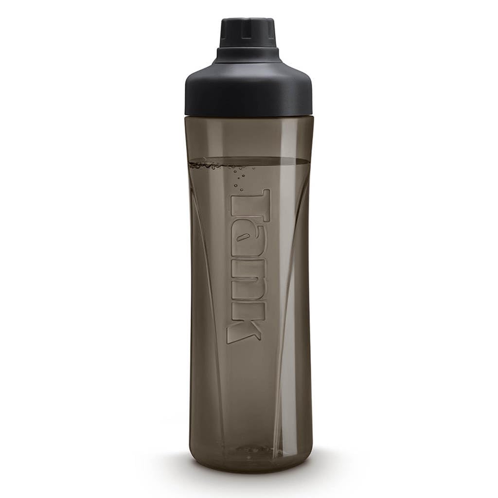 Tank Tritan Plastic Water Bottle 800mL, Black, BPA Free