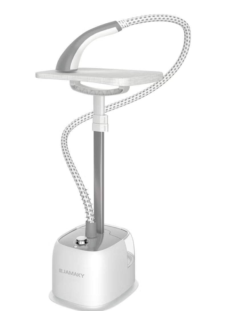 JAMAKI Vertical Garment Steamer 5000W 2 in 1 3 Gear Adjustable Steam Iron with Optical Steam Iron Water Tank Capacity 1600ML Free Ironing Board