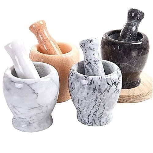 Heavy Marble Mortar and Pestle for Garlic – Premium Solid Stone Grinder for Herbs & Spices – Elegant Kitchen Tool for Crushing, Mashing & Seasoning Prep – Durable, Stylish, Non-Porous Manual Crusher