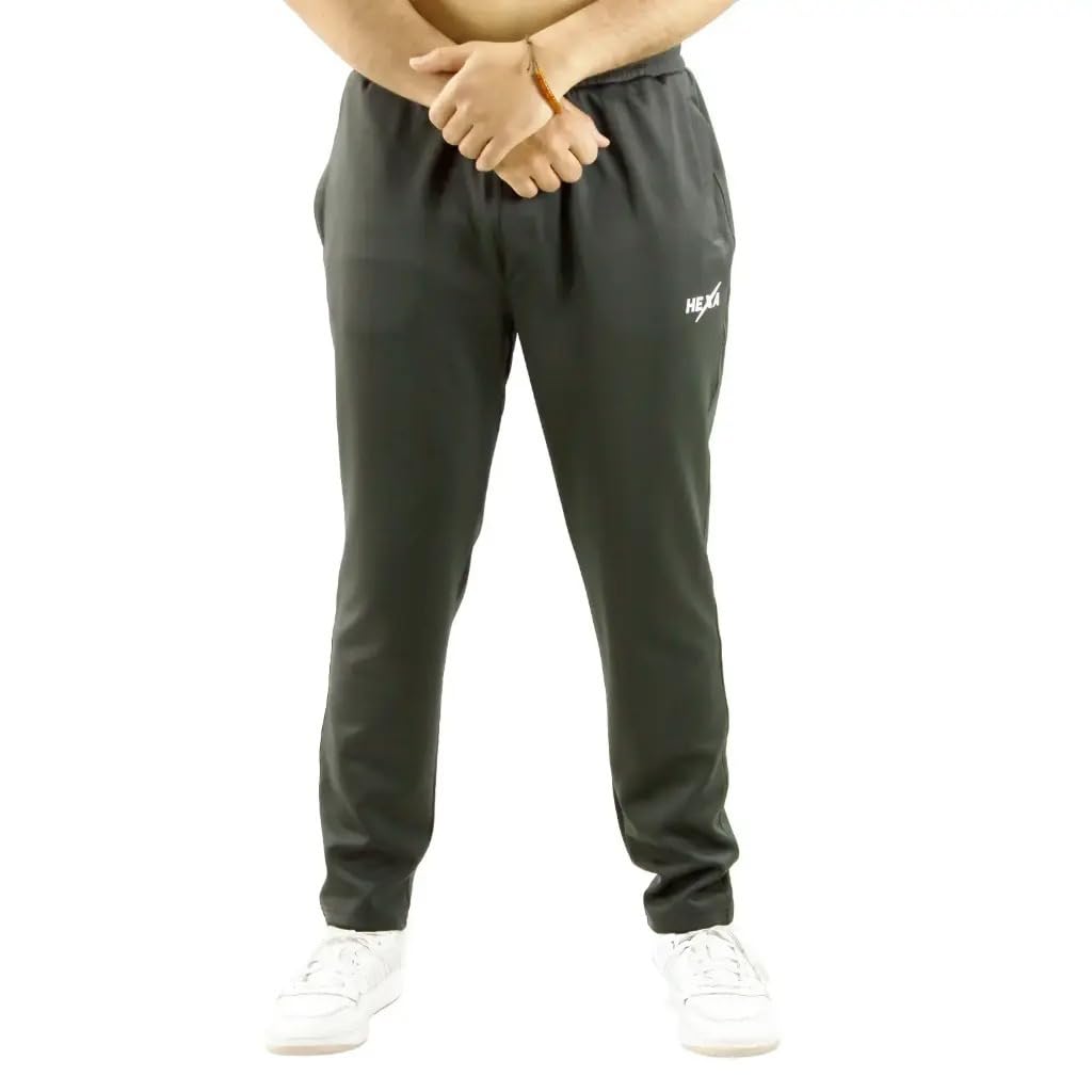 HEXA Straight Poly Pants for Men & Women - Classic Design, Dry-Fit, Anti-Bacterial