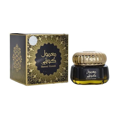 Mamoul Kuwaiti Bakhoor Incense, Traditional Arabian Fragrance, Black and Gold, 60 Grams